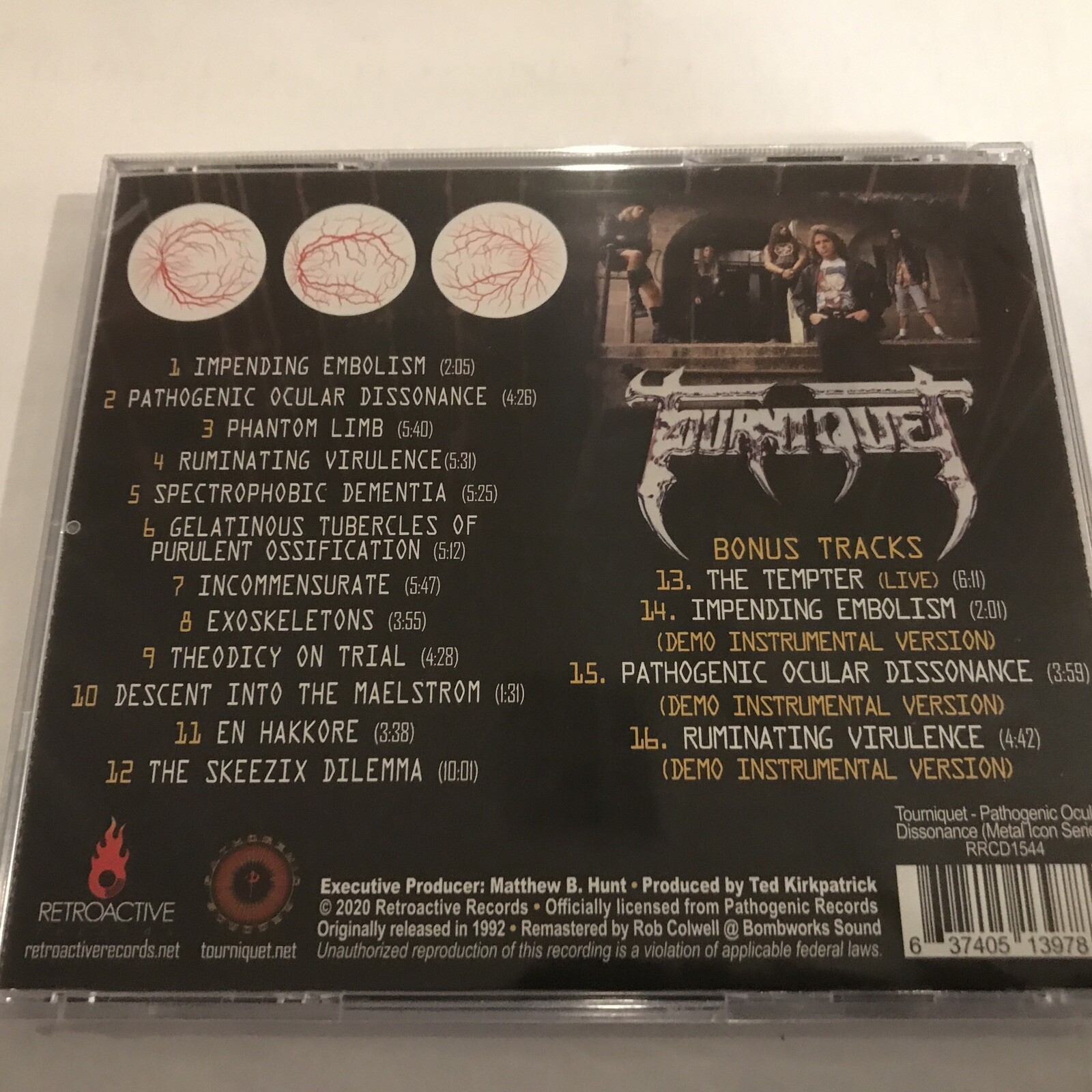 Tourniquet - Pathogenic Ocular Dissonance CD 2022 Retroactive Records – RRCD1544