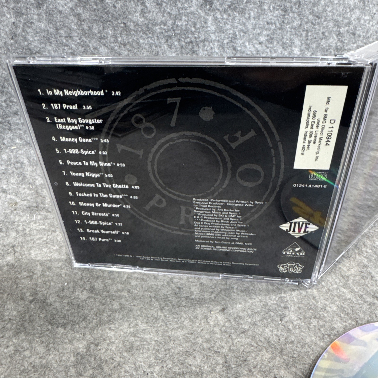 RARE Spice 1 SPICE 1 (Self Titled) CD HIP-HOP ALBUM
