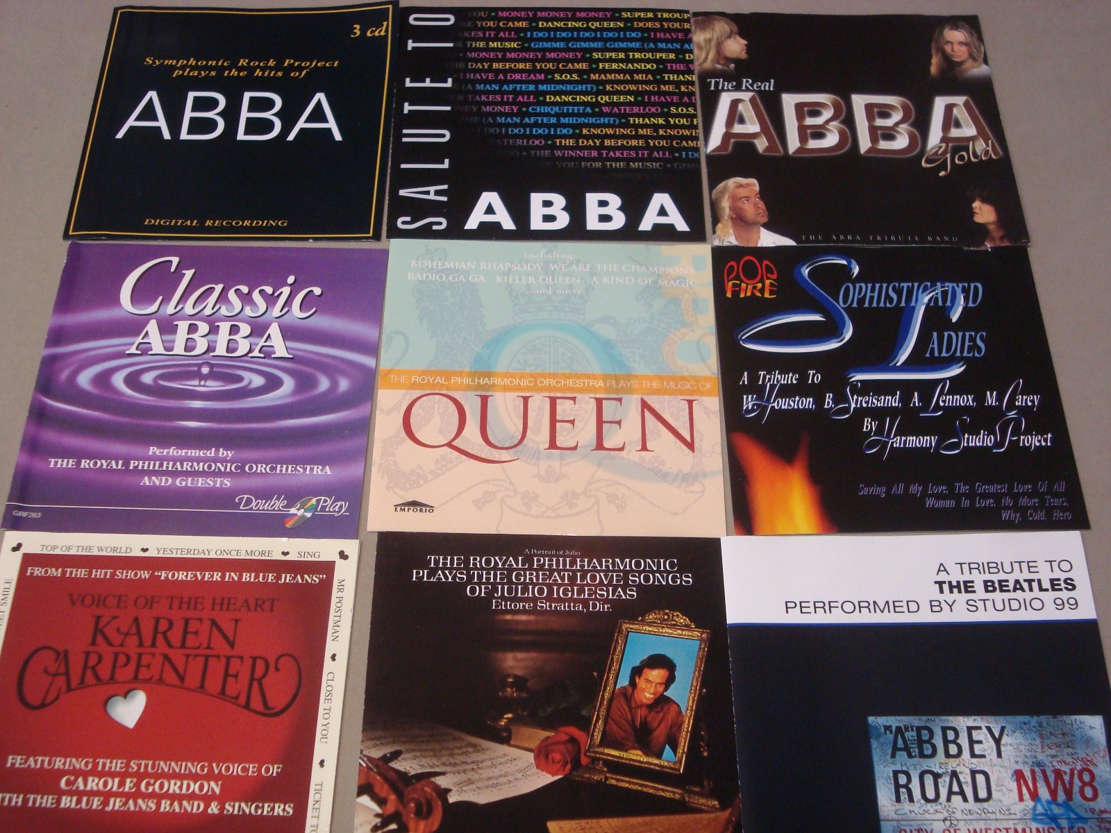 CD JOB LOT A8: 18 TRIBUTE CD Albums - without Jewel Cases
