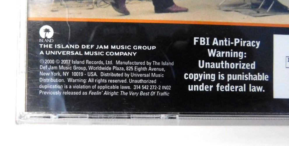 TRAFFIC The Definitive Collection CD, 2007 Island 1960's & 1970's Classic Rock