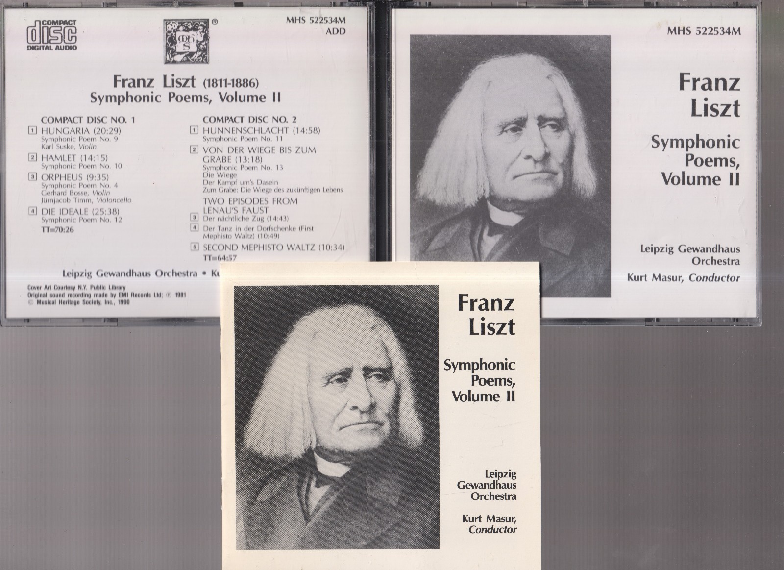 Franz Liszt: Symphonic Poems Volume 2 (2 CD Set) Fatbox W/Booklet #0126AD