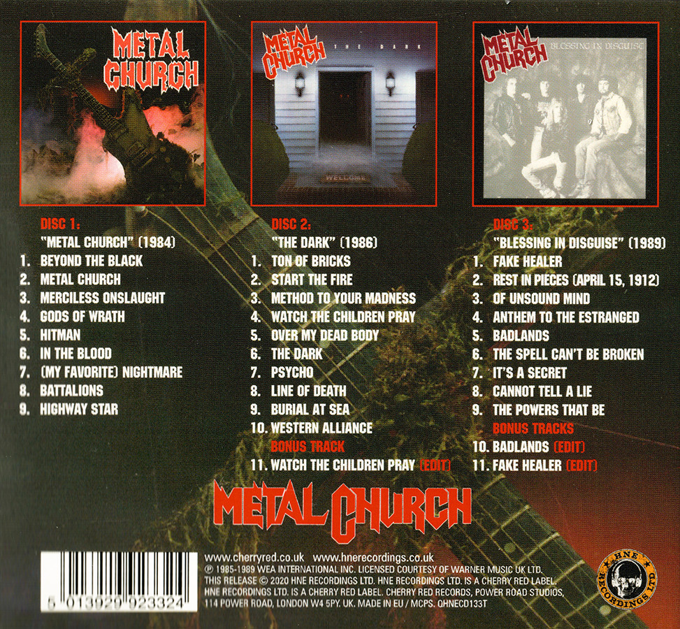 Metal Church ~ The Elektra Years: 1984-1989 • 3CD • 2020 Hear No Evil UK ••NEW••