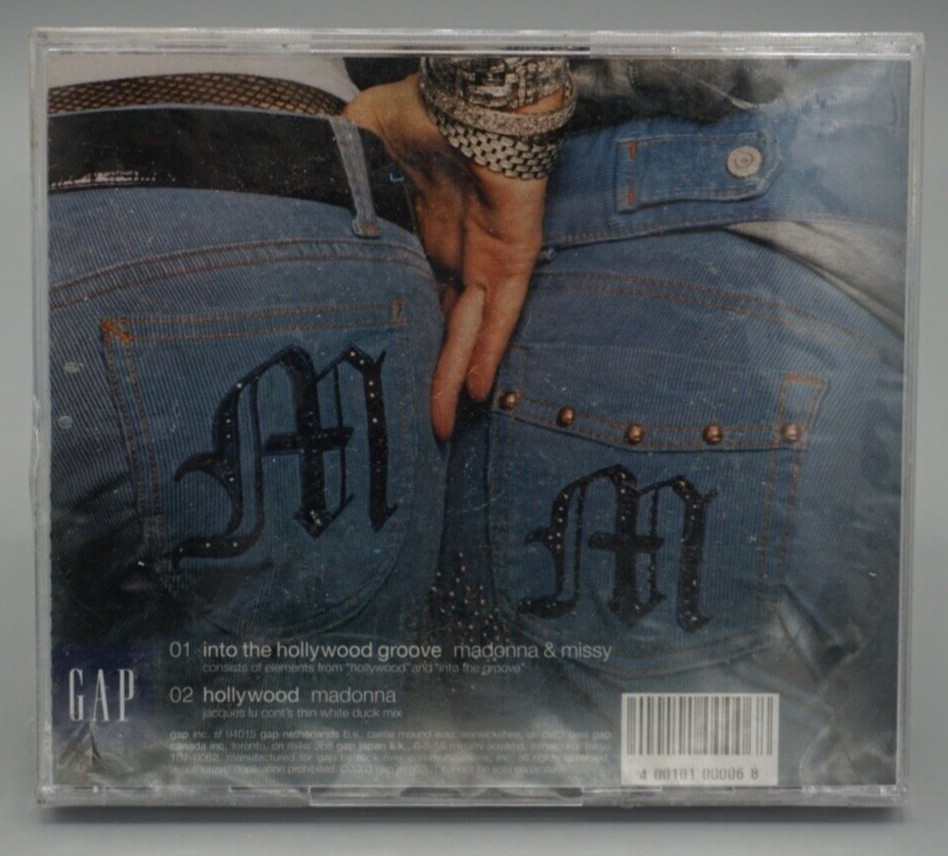 Madonna & Missy Elliot: 2 Track (CD) Into the Hollywood Groove, GAP Sealed Crack
