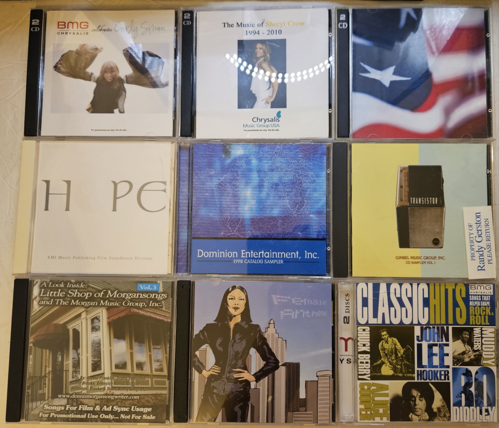 CHERRY LANE ETC PROMO Licensing CD-R PRIVATE PRESS ROCK SOUL FUNK Lot Of 30 VG+
