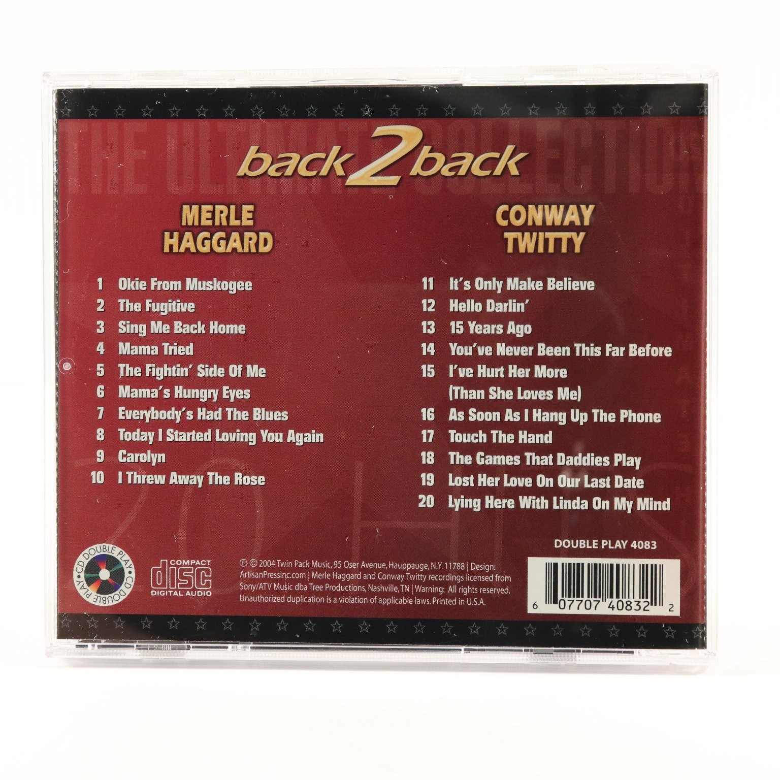 Merle Haggard & Conway Twitty – Back 2 Back The Ultimate Collection CD 2004