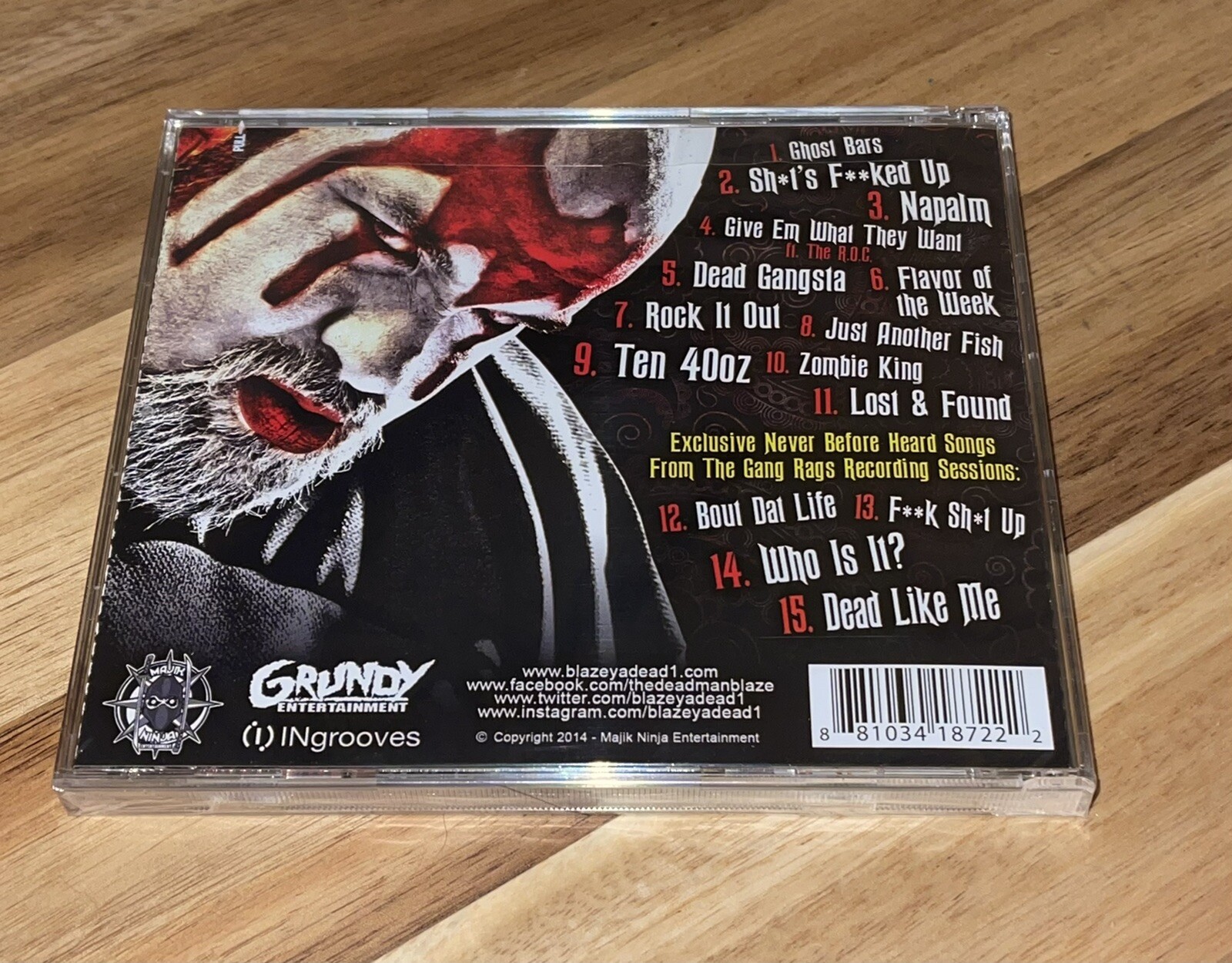SEALED! BLAZE YA DEAD HOMIE - GANG RAGS: REBORN twiztid insane clown posse OOP
