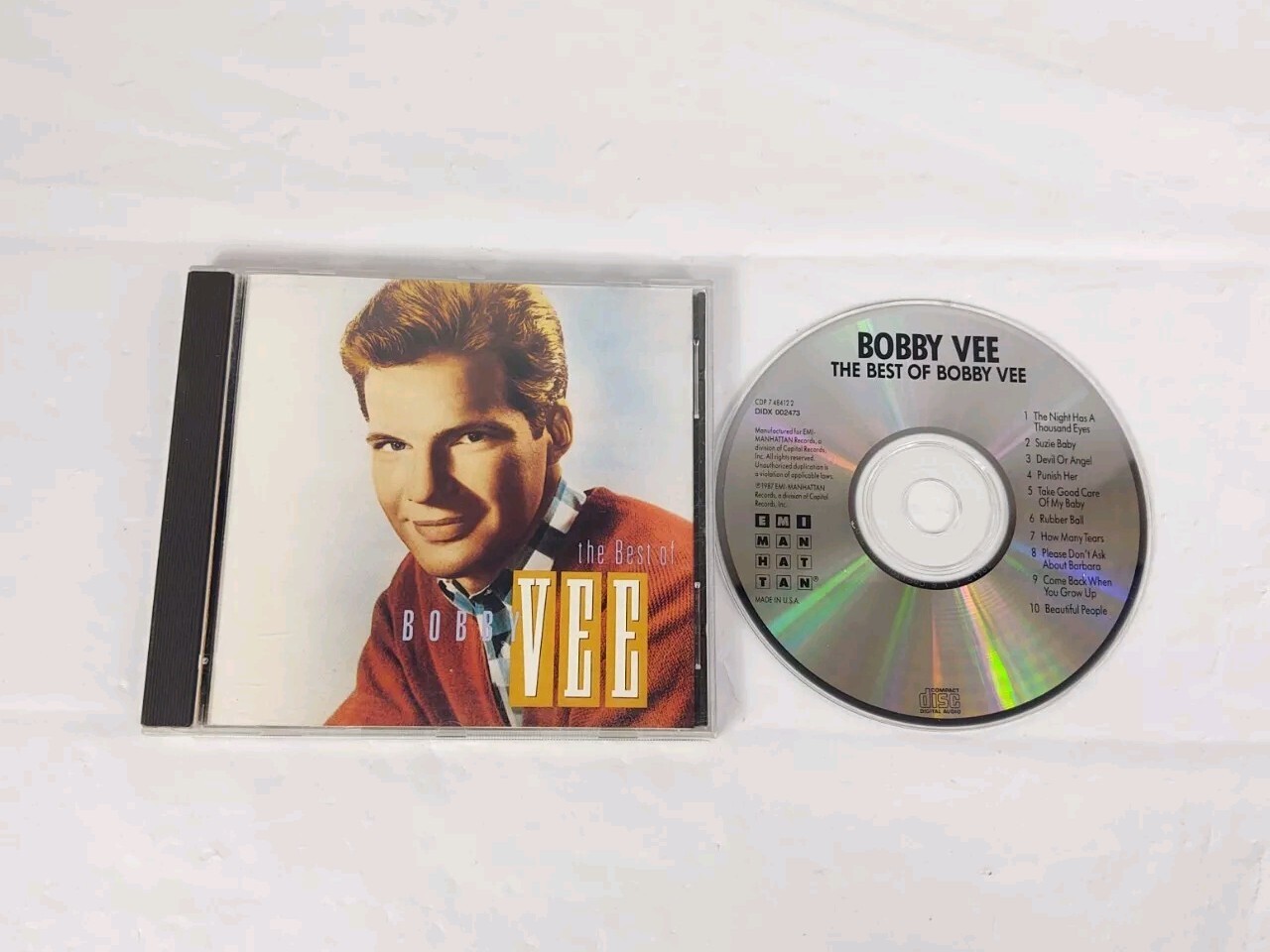 The Best Of Bobby Vee CD 1987 EMI Records USA Vintage Oldies Pop Rock