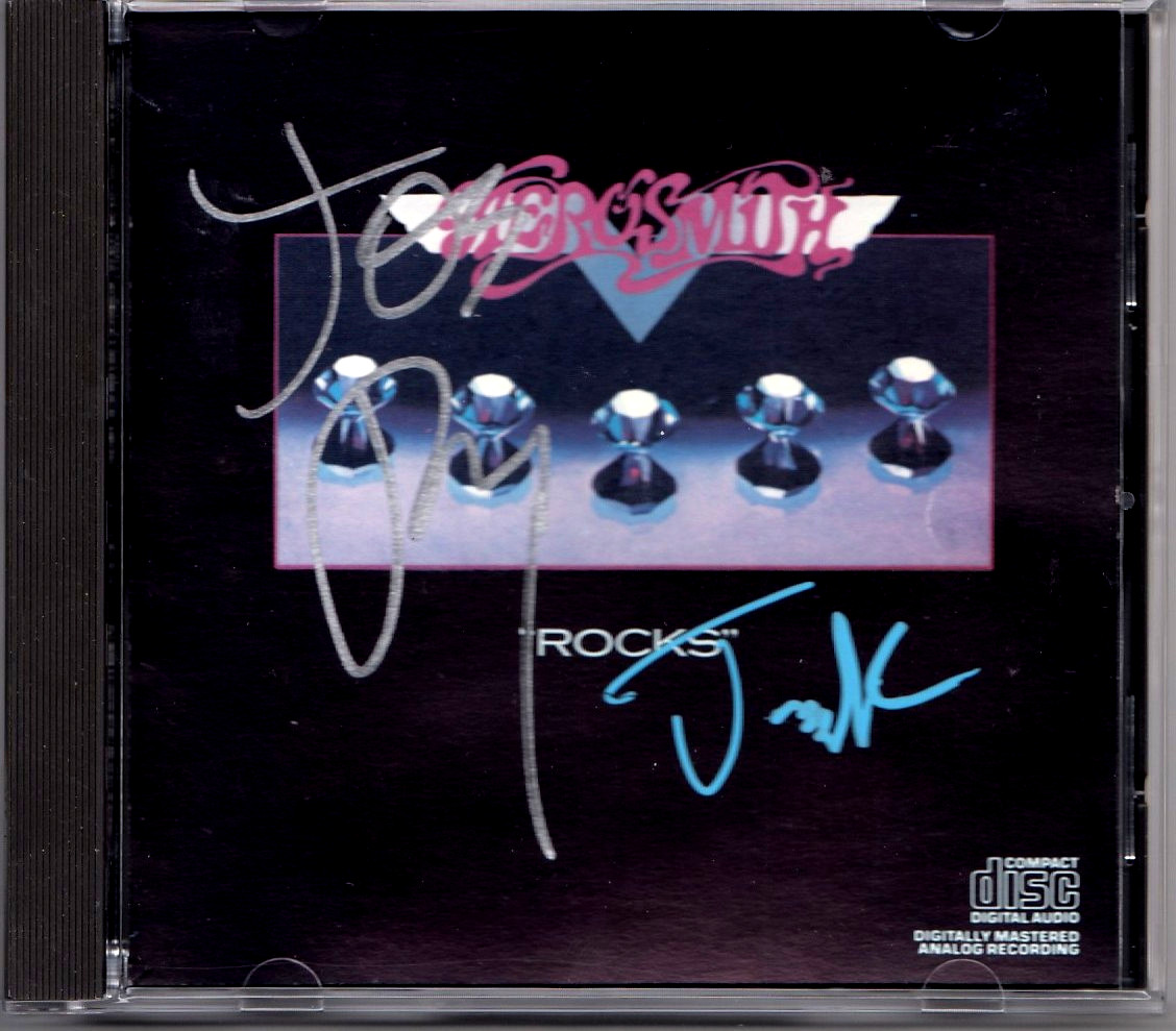 Aerosmith – "Rocks" - Rare Signed - Columbia Records - Classic Rock CD