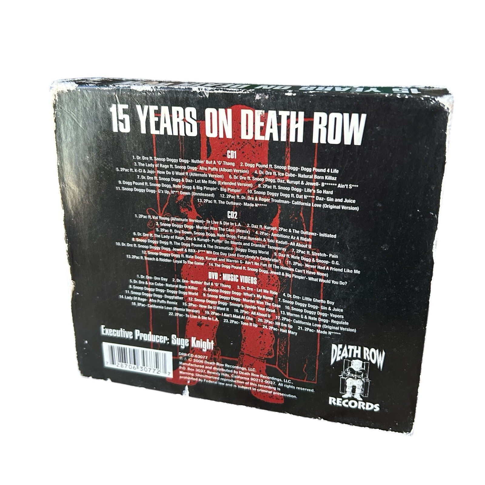 15 Years On Death Row 2CD + DVD The Definitive Collection Dr Dre Snoop Doggy Dog