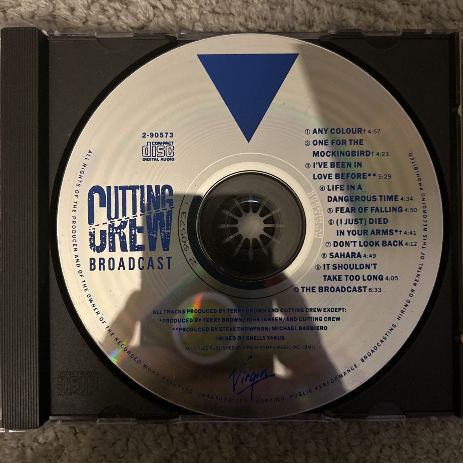 Broadcast by Cutting Crew (CD, 1987 Virgin Records)