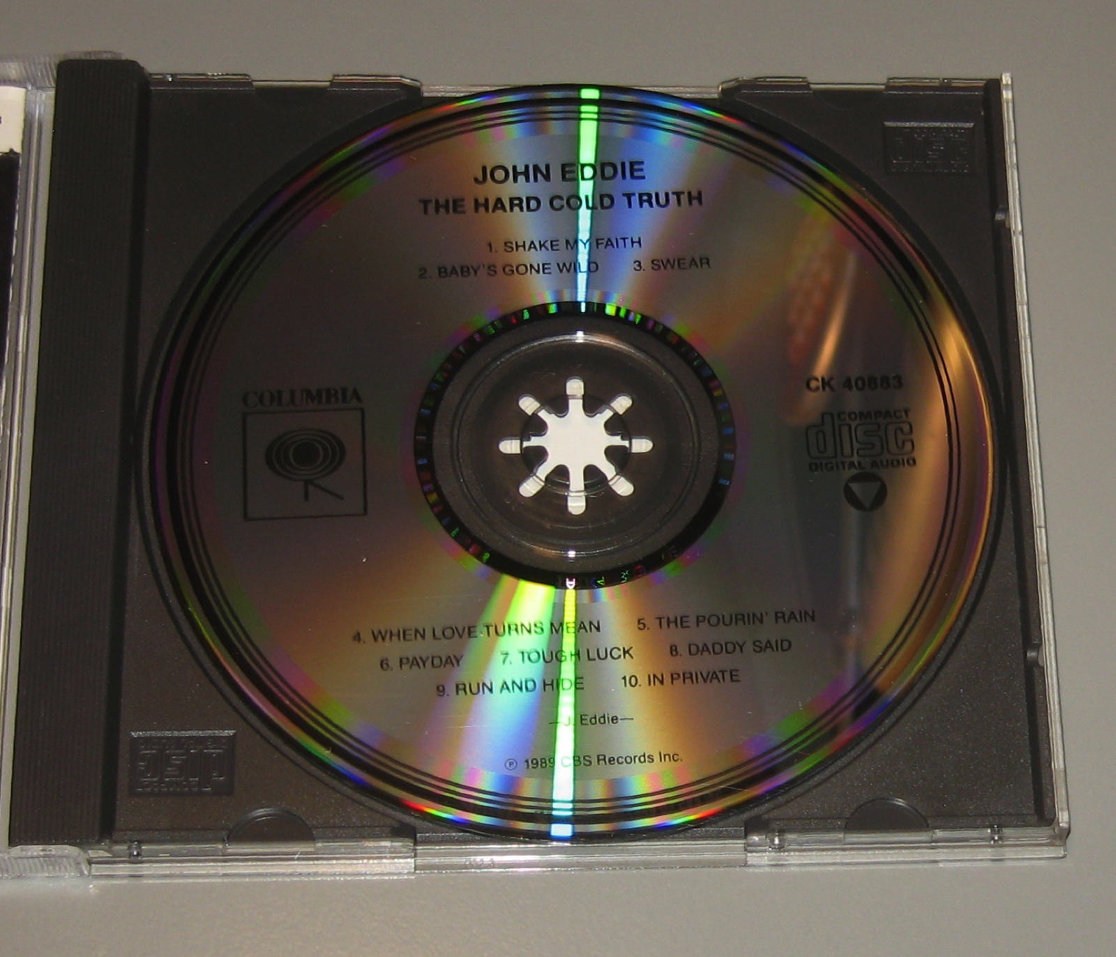 John Eddie - The Hard Cold Truth (CD, 1989, Columbia Records)