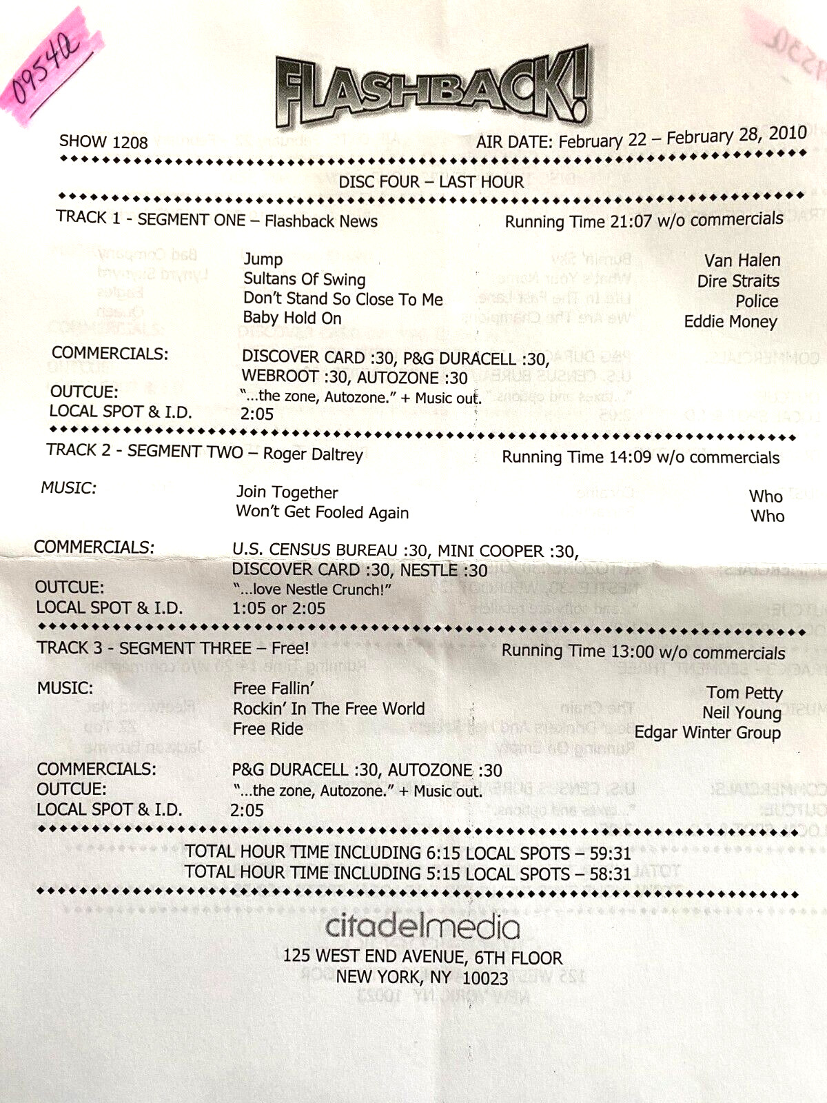 2/22/10 FLASHBACK '81, '77, 14 min WHO SET, EDGAR WINTER, JETHRO TULL,GRAND FUNK