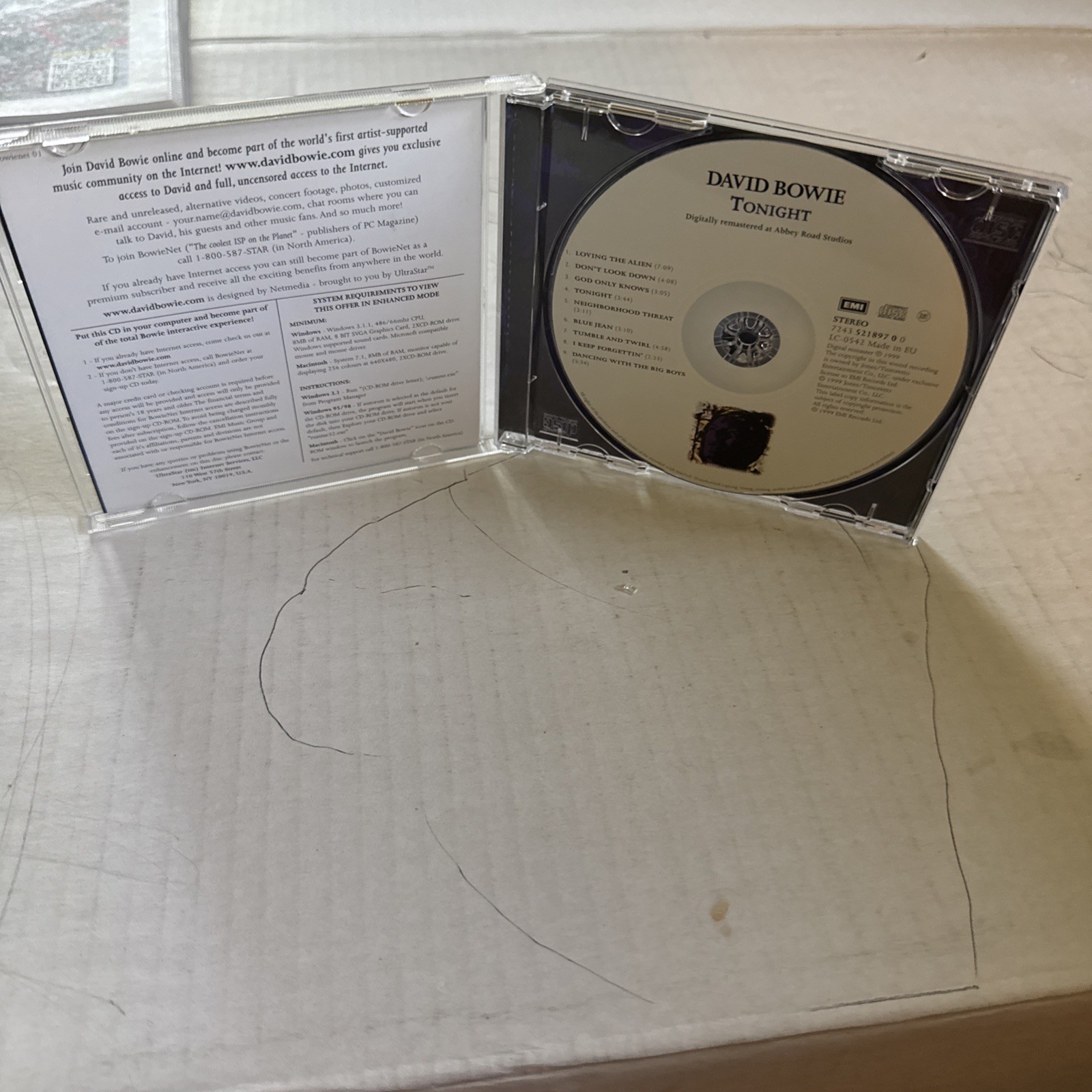 David Bowie TONIGHT - 24 bit Digitally Remastered 1999 (uk emi) MINT UNPLAYED!