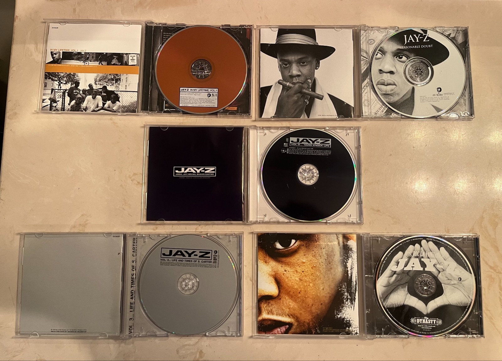 Lot 10 CDs Albums JAY-Z-LIFETIME+HARD KNOCK LIFE+TIMES CARTER+DYNASTY+BLACK+4:44