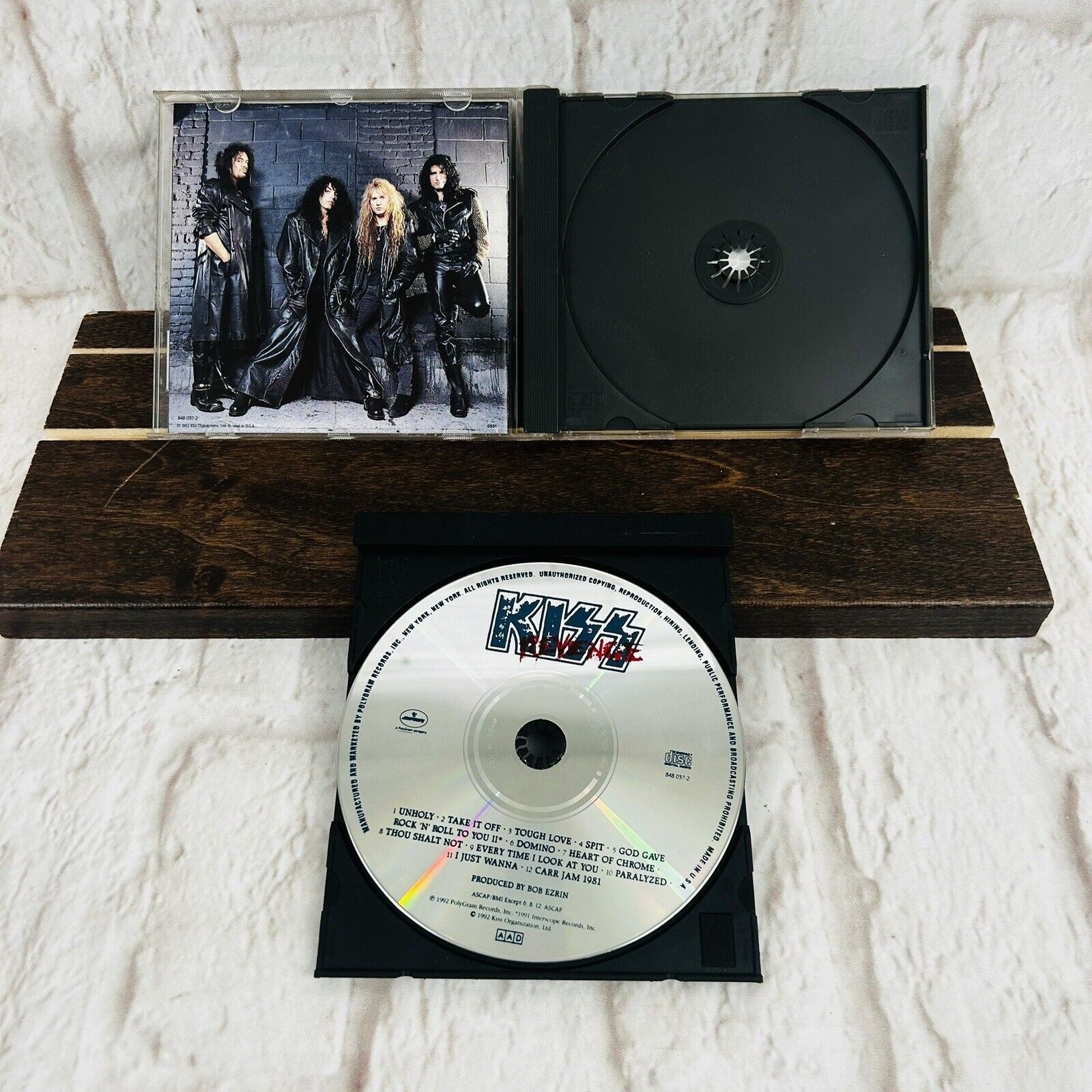 Revenge Kiss CD 1992 Full Silver Hub Mercury 1992 Heavy Metal Hair