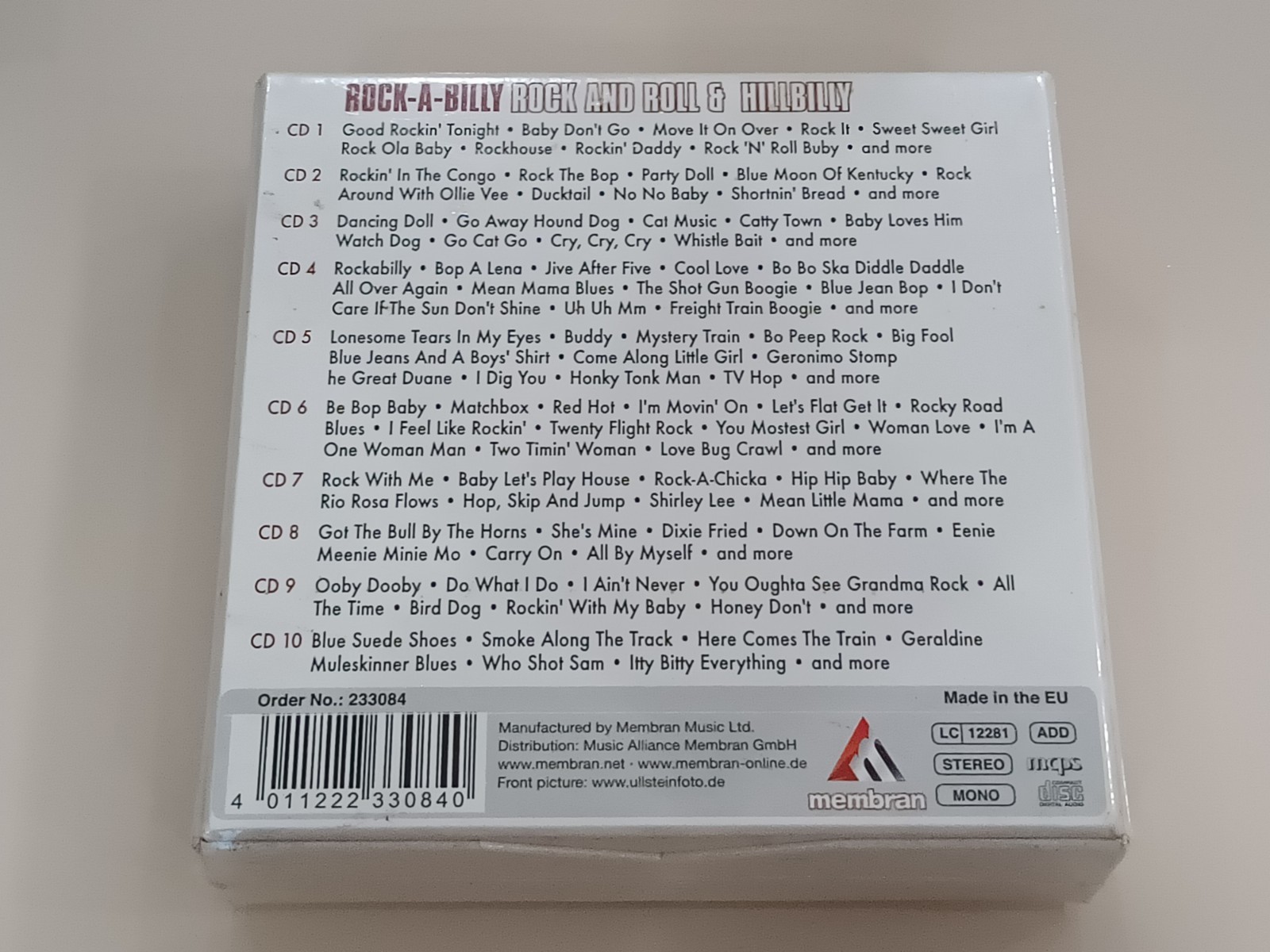 Rock-A-Billy Rock'n Roll & Hillbilly by Various (10CD, 2011) Box Set