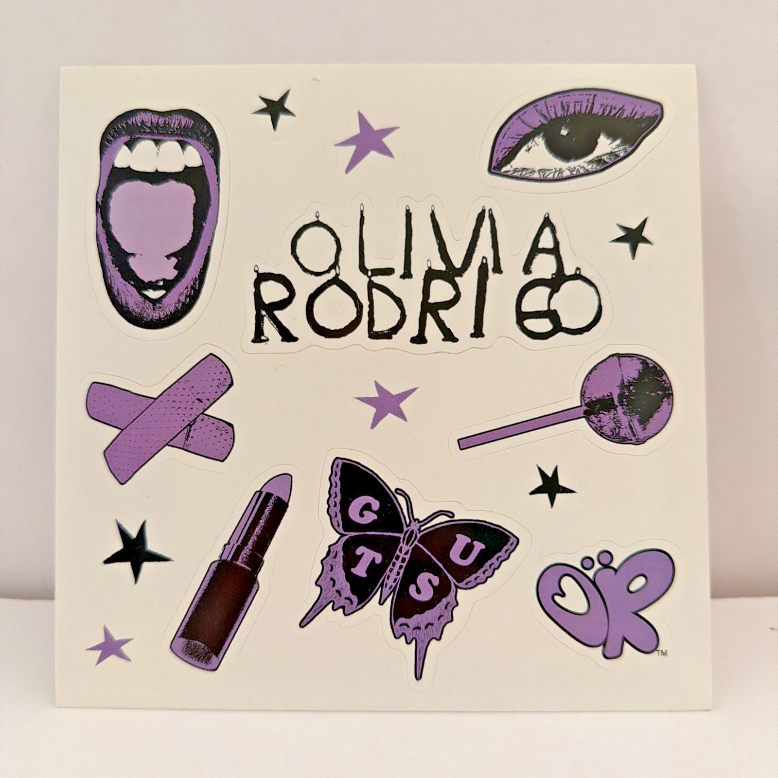Olivia Rodrigo CD Guts Album Purple 7”x7” Promo EMPTY BOX ONLY + Stickers