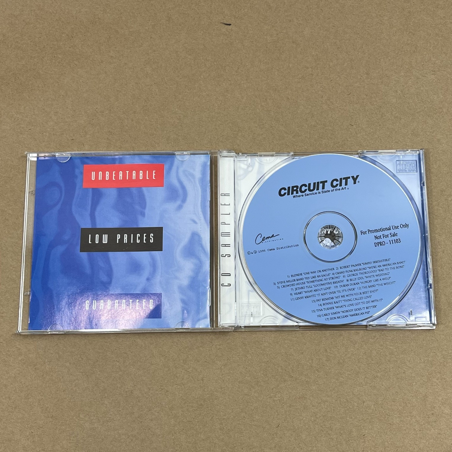 Circuit City CD Sampler 1995 Promo Not for Sale Compilation Pop Rock CEMA