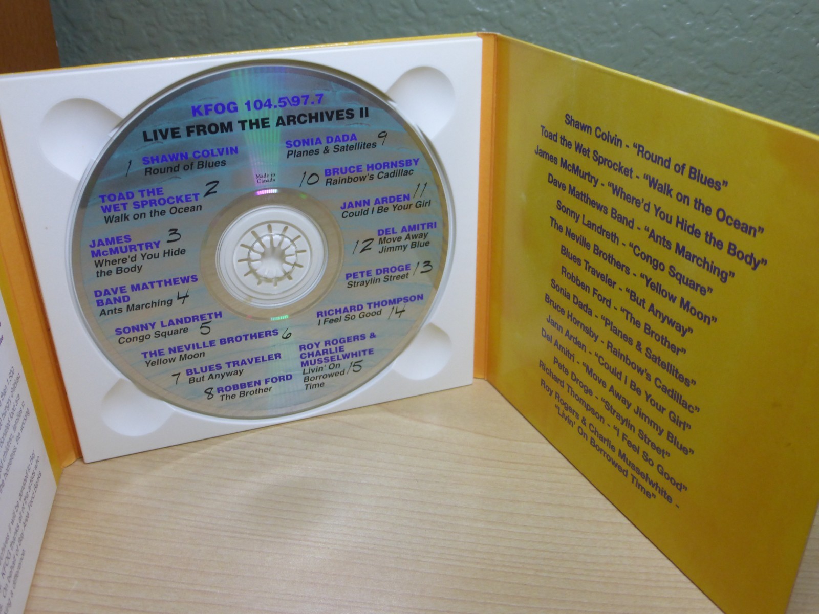 KFOG 104.5 97.7: Live from the Archives II 1995 CD Mega Rare OOP 15 Tracks