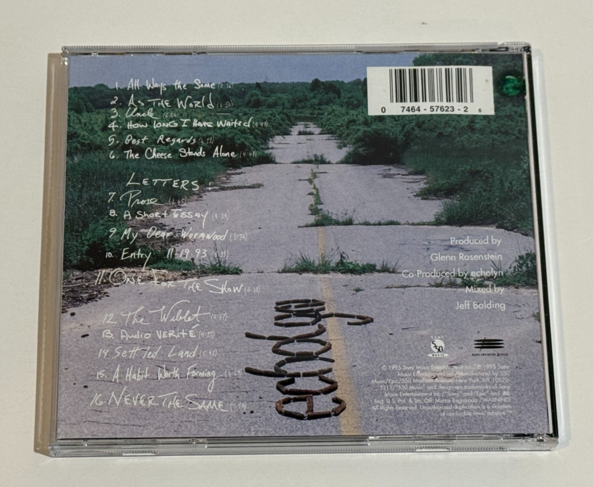 Echolyn As The World CD 1995 Sony 550 Music Prog Rock