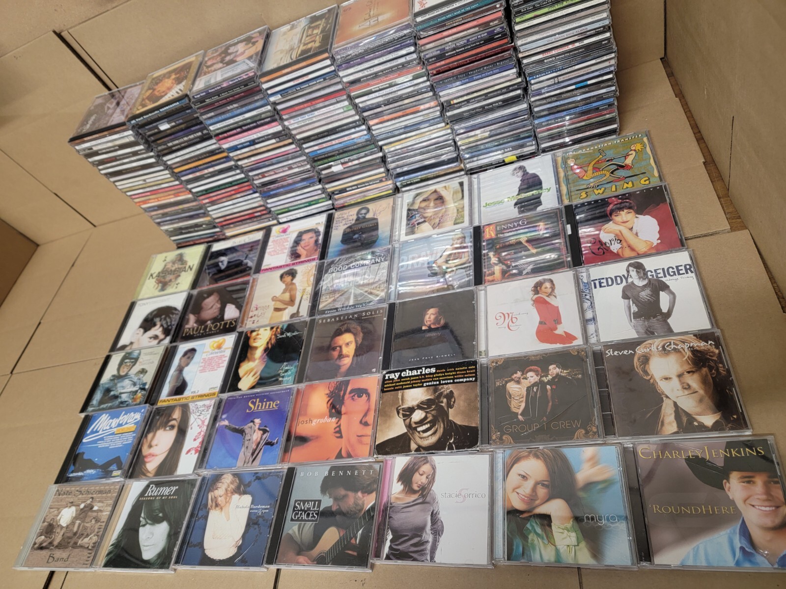 Lot of 50 Assorted CDs MIX ALL Genres Artwork+Case RANDOM BUNDLE Wholesale Bulk