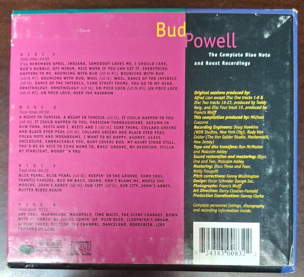 Bud Powell, The Complete Blue Note and Roost Recordings ~ Complete Box Set, 4 CD