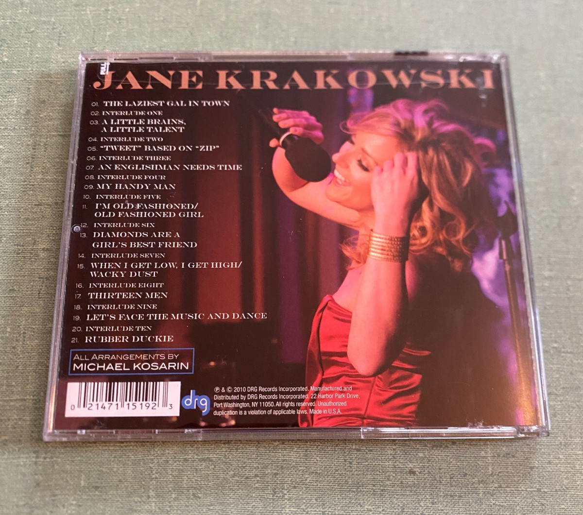 Jane Krakowski - the Laziest Gal in Town CD DRG Records - US Seller Ships Free