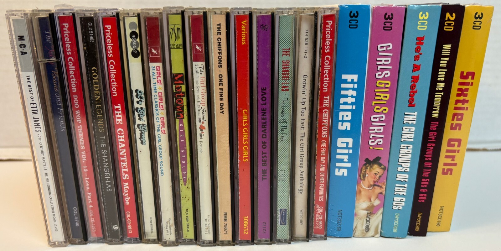 (19) Girl Group Compliation CD's Plus Etta James "At Last", Several are SEALED
