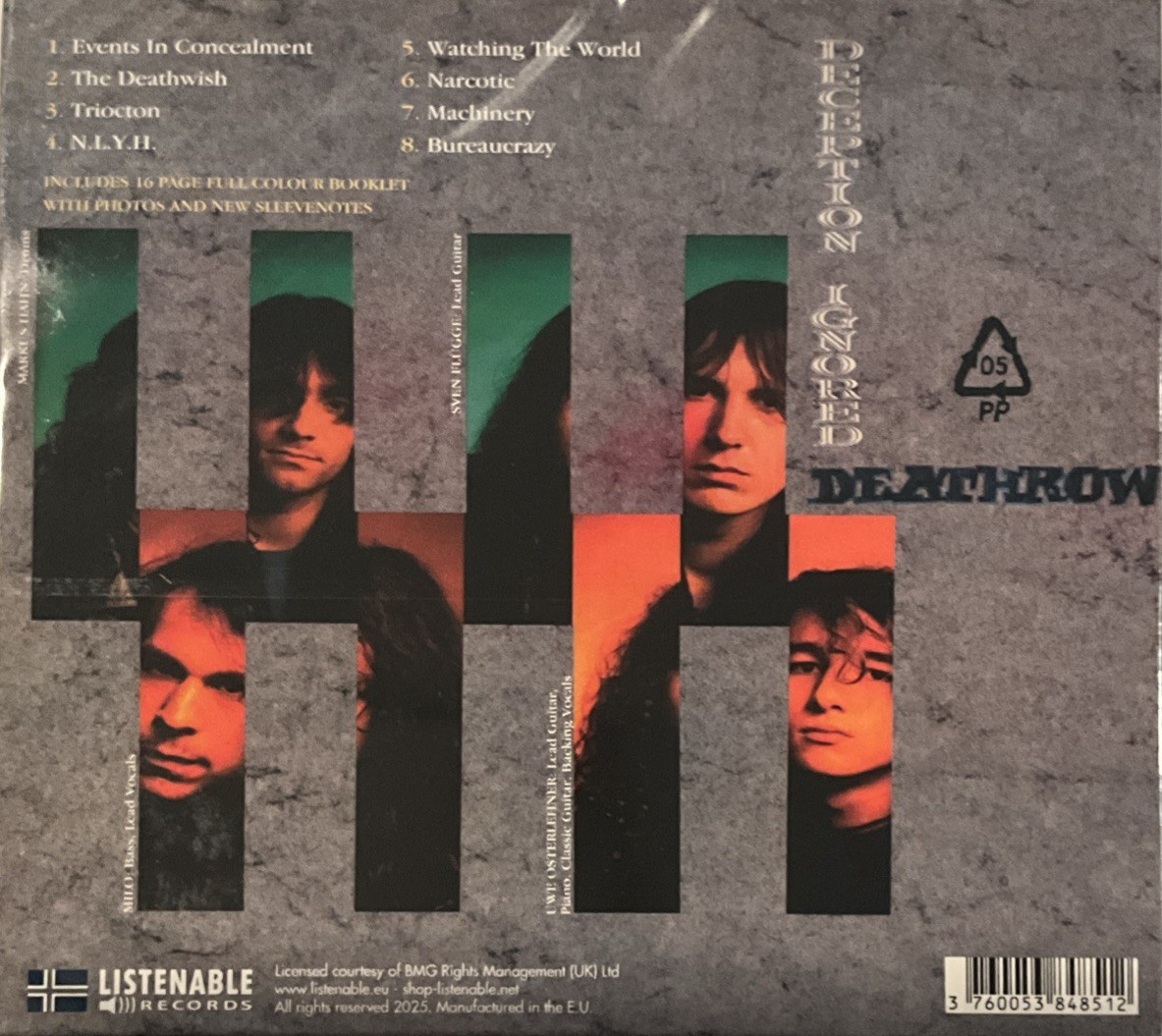 Deathrow - Deception Ignored CD 2025 Listenable – POSH852 [Digipak] NEW *FR