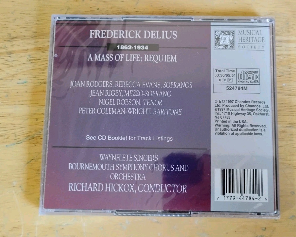 Frederick Delius: A Mass of Life, Requiem CDs ft Various Artists [NEW] Religious