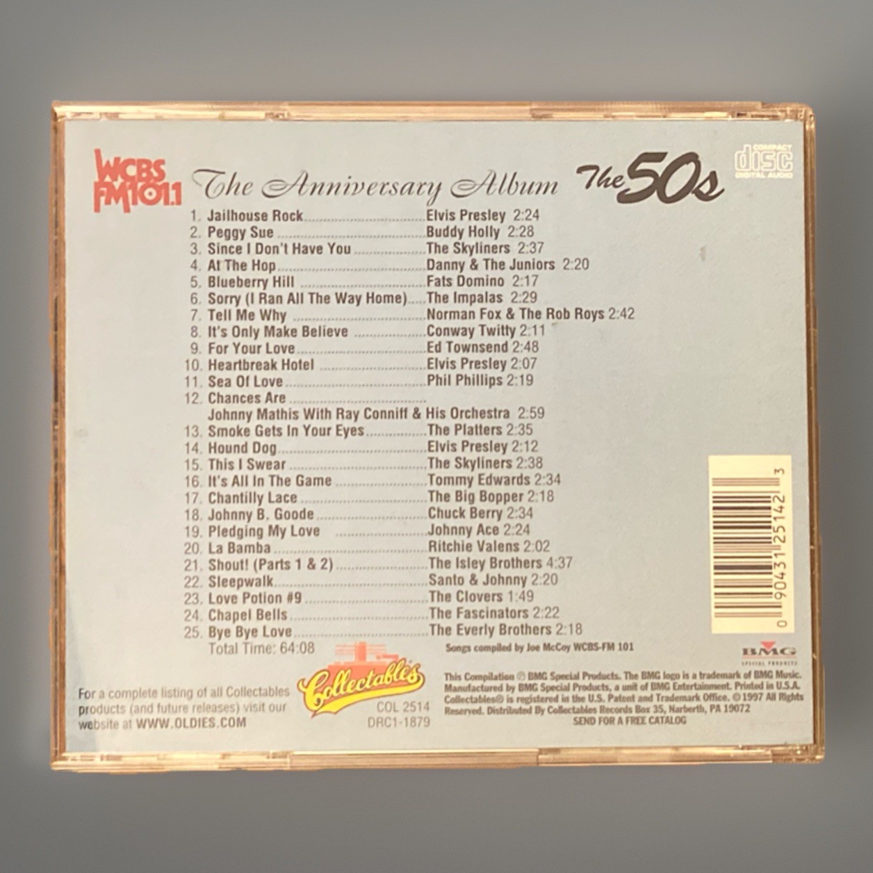 WCBS FM 101.1 25th Anniversary Vol 1 The 50s CD Silver Edition Collectables 1997
