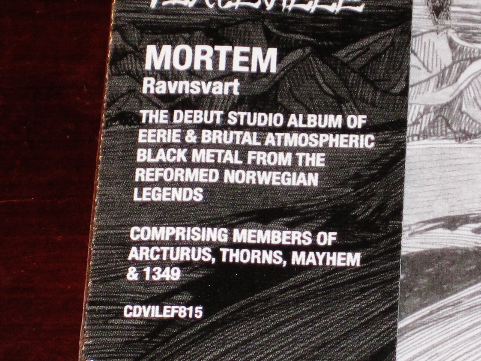 Mortem: Ravnsvart CD 2019 Peaceville Records Germany CDVILEF815 OBI NEW