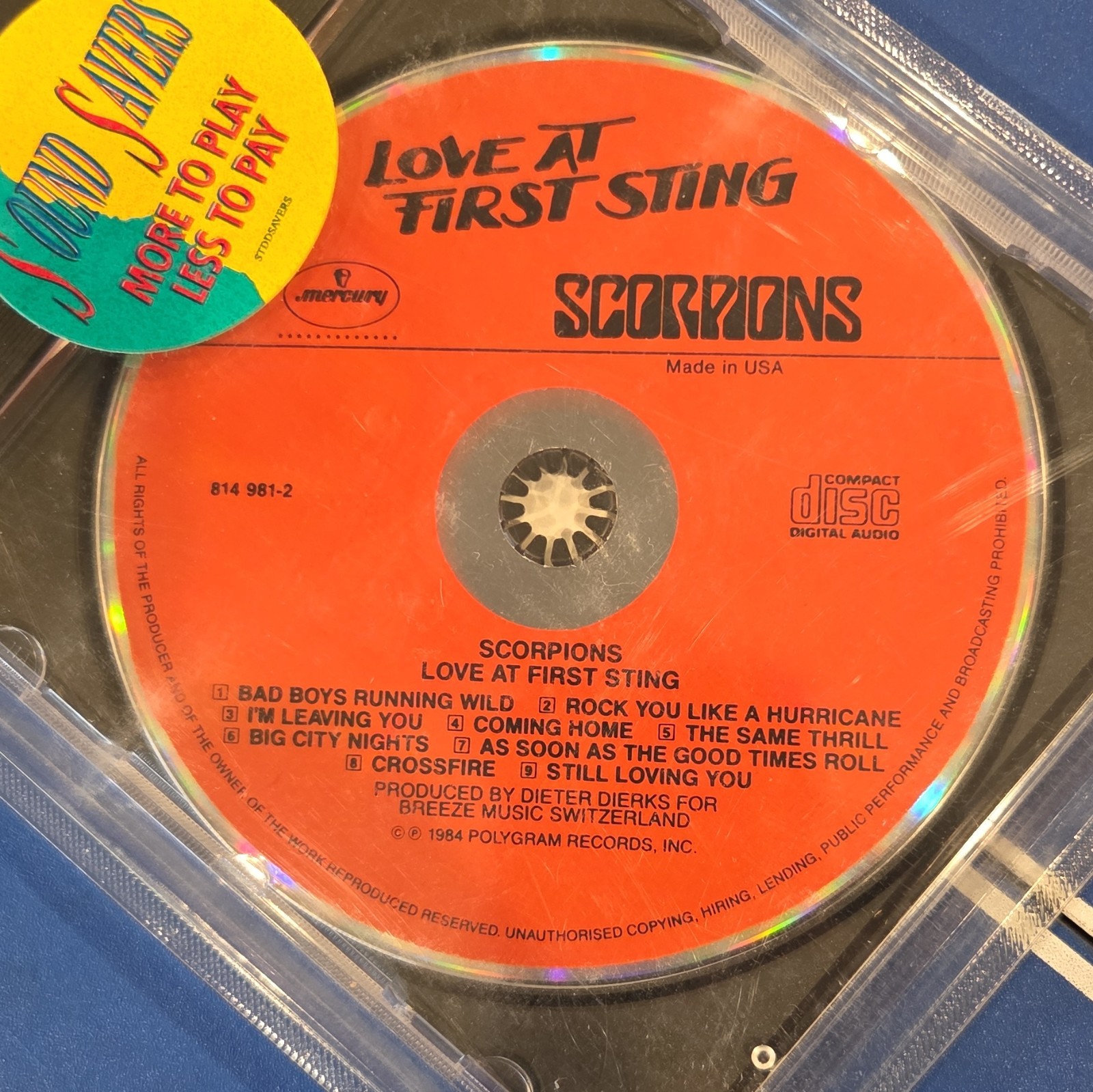 Scorpions - Love at First Sting - CD Longbox 1984