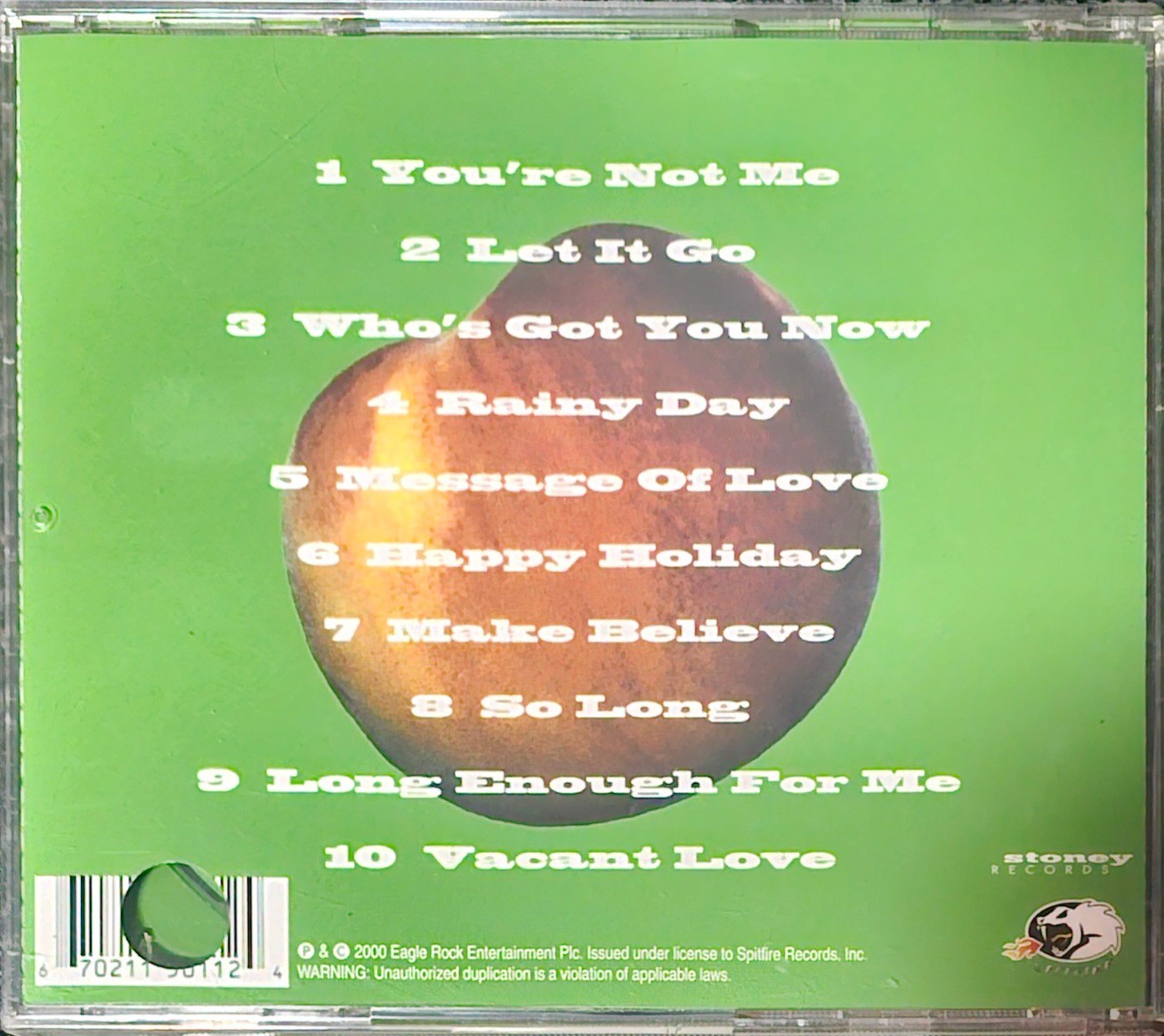 Enuff Z'nuff "Peach Fuzz" CD - 2000, Spitfire Records - Like New Condition