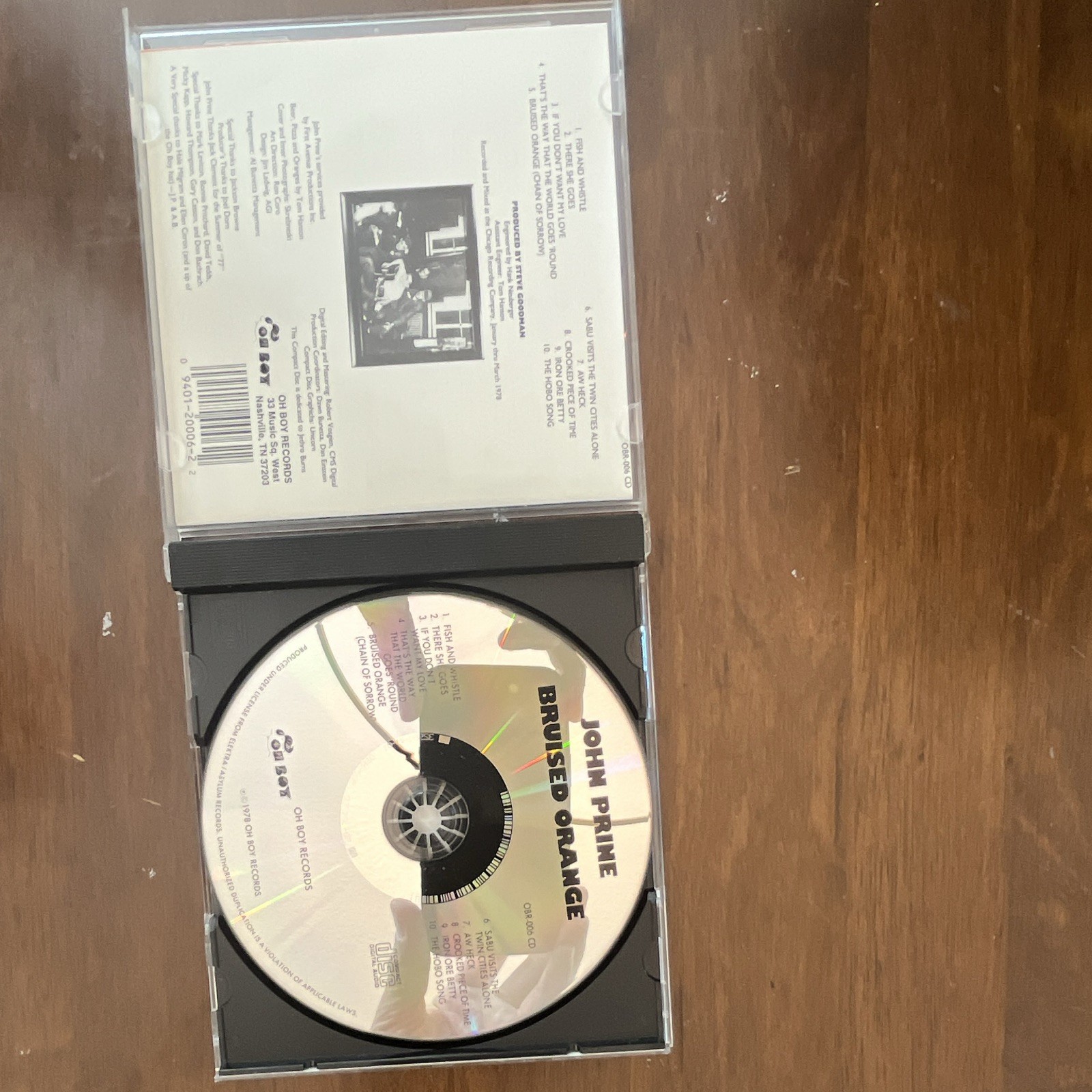 John Prine Bruised Orange CD 1978 Folk Album Oh Boy Records OBR-006CD