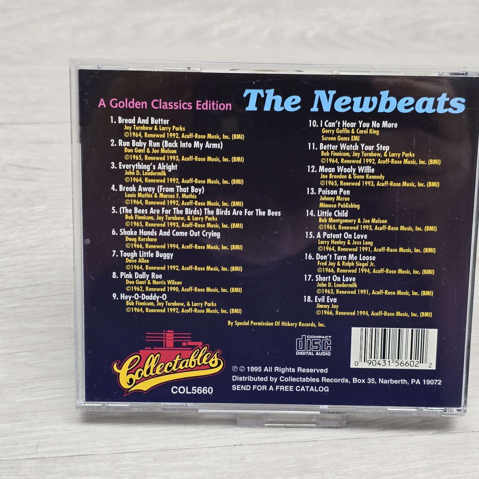 The Newbeats -:Golden Classics Edition CD 18 Tracks USA Collectables Label VGC