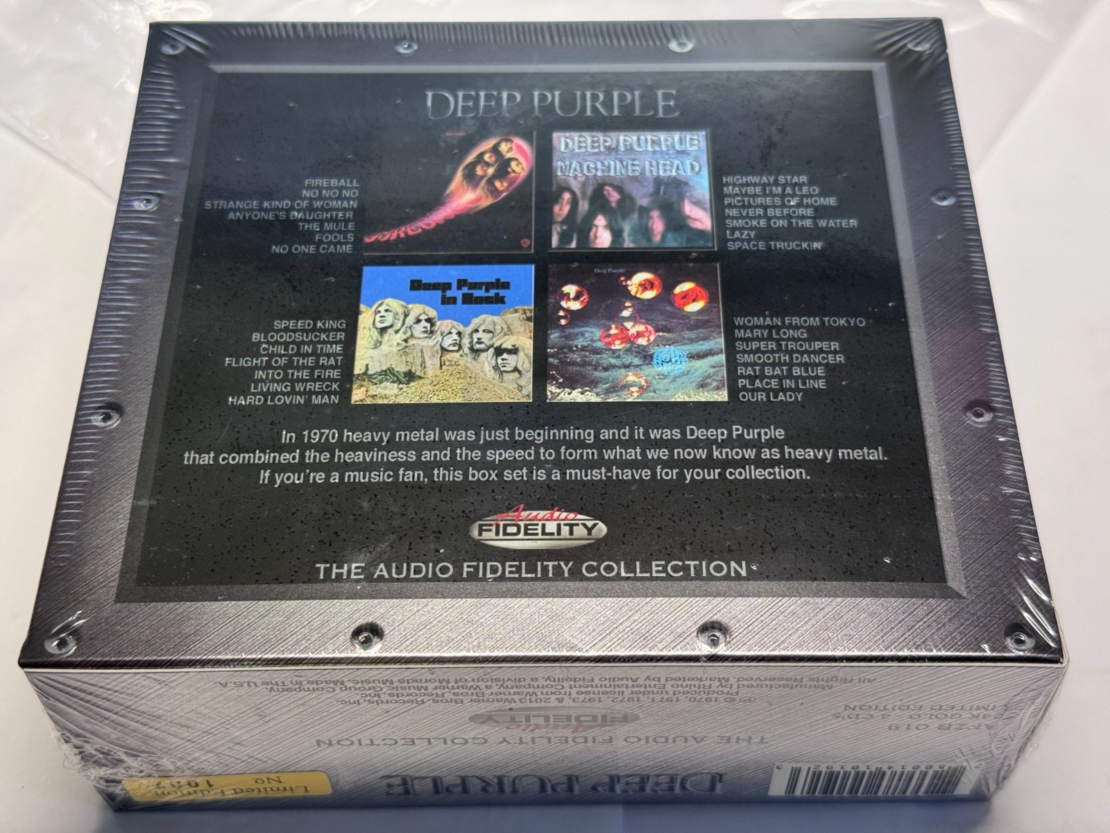 DEEP PURPLE BOX - 4 Gold CDs Audio Fidelity Collection NEW Sealed #1007/5000