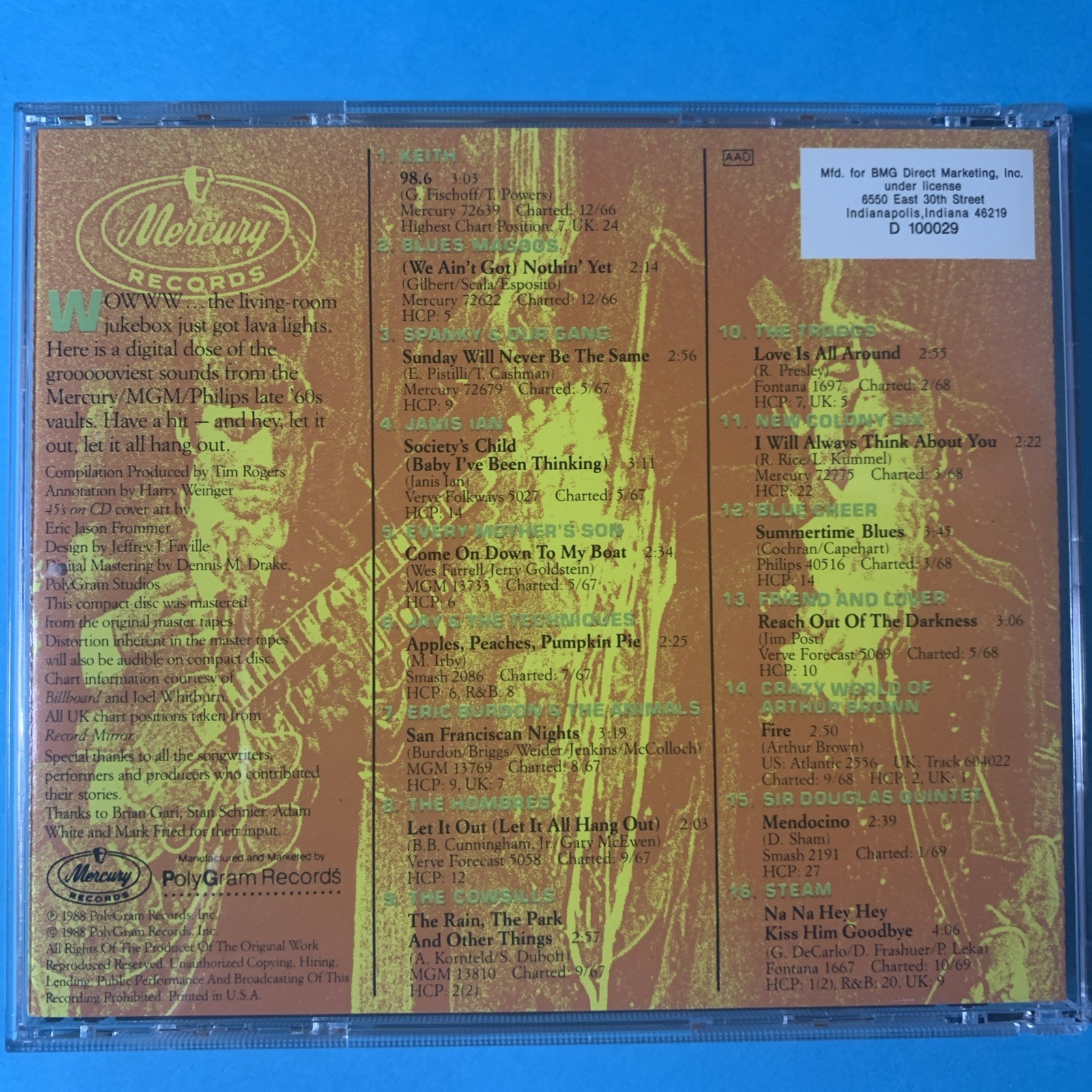 45's on CD - Volume III 3 CD - Various Sixties 60s - 1966-1969 66-69 - 16 Tracks