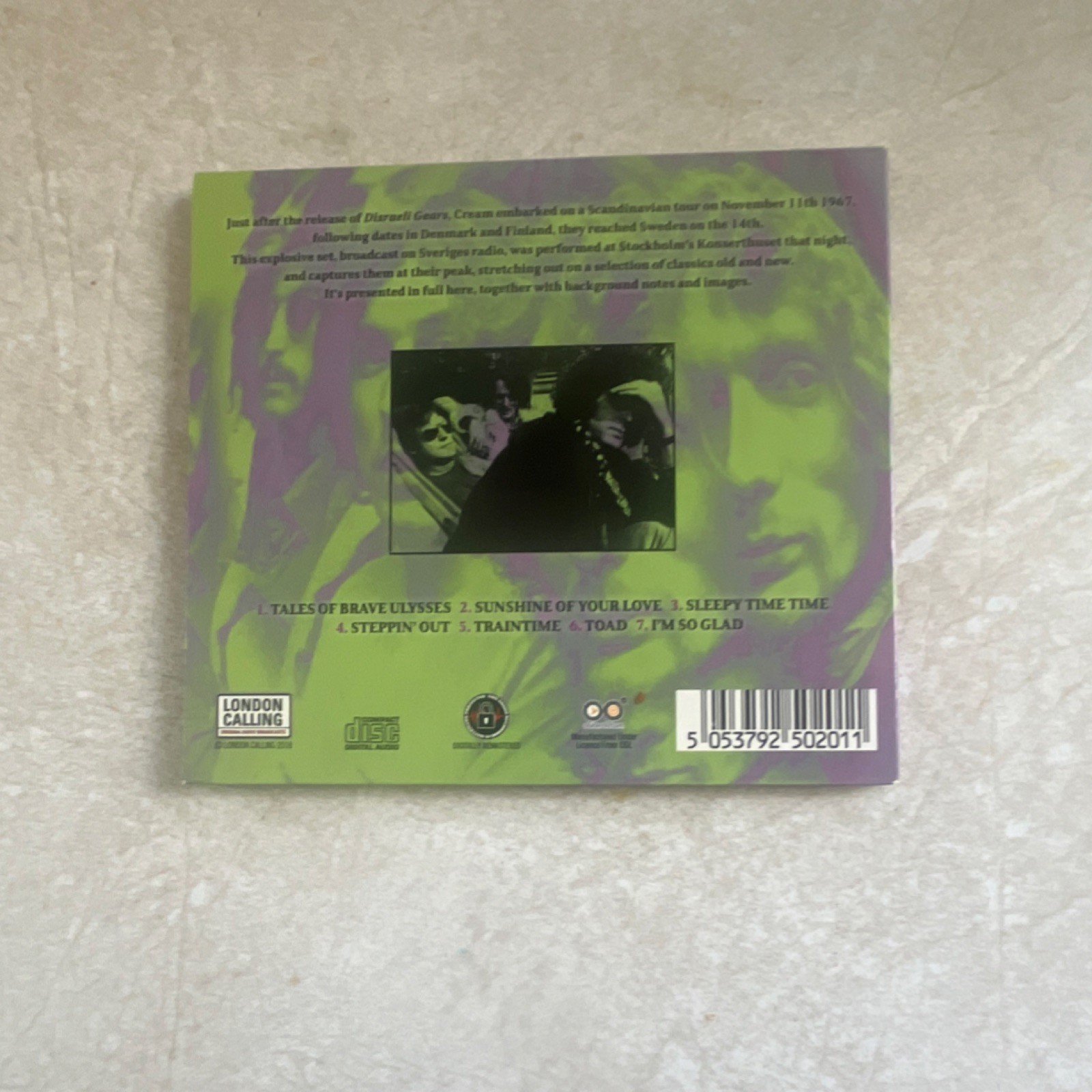 Cream Live Stockholm 1967 Rock CD Album London Calling Record Label