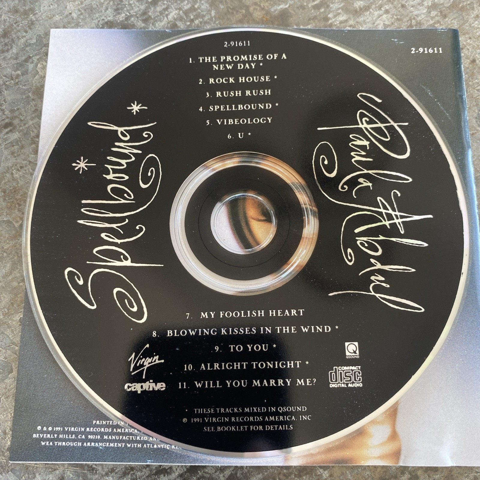 Paula Abdul spellbound CD 1991 virgin records