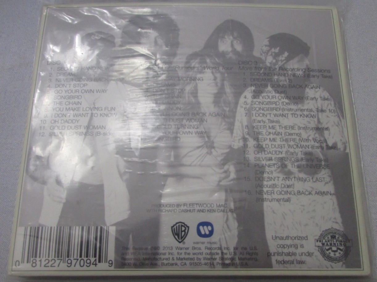 FLEETWOOD MAC RUMORS 3 CD SET Nm/Nm CD F40