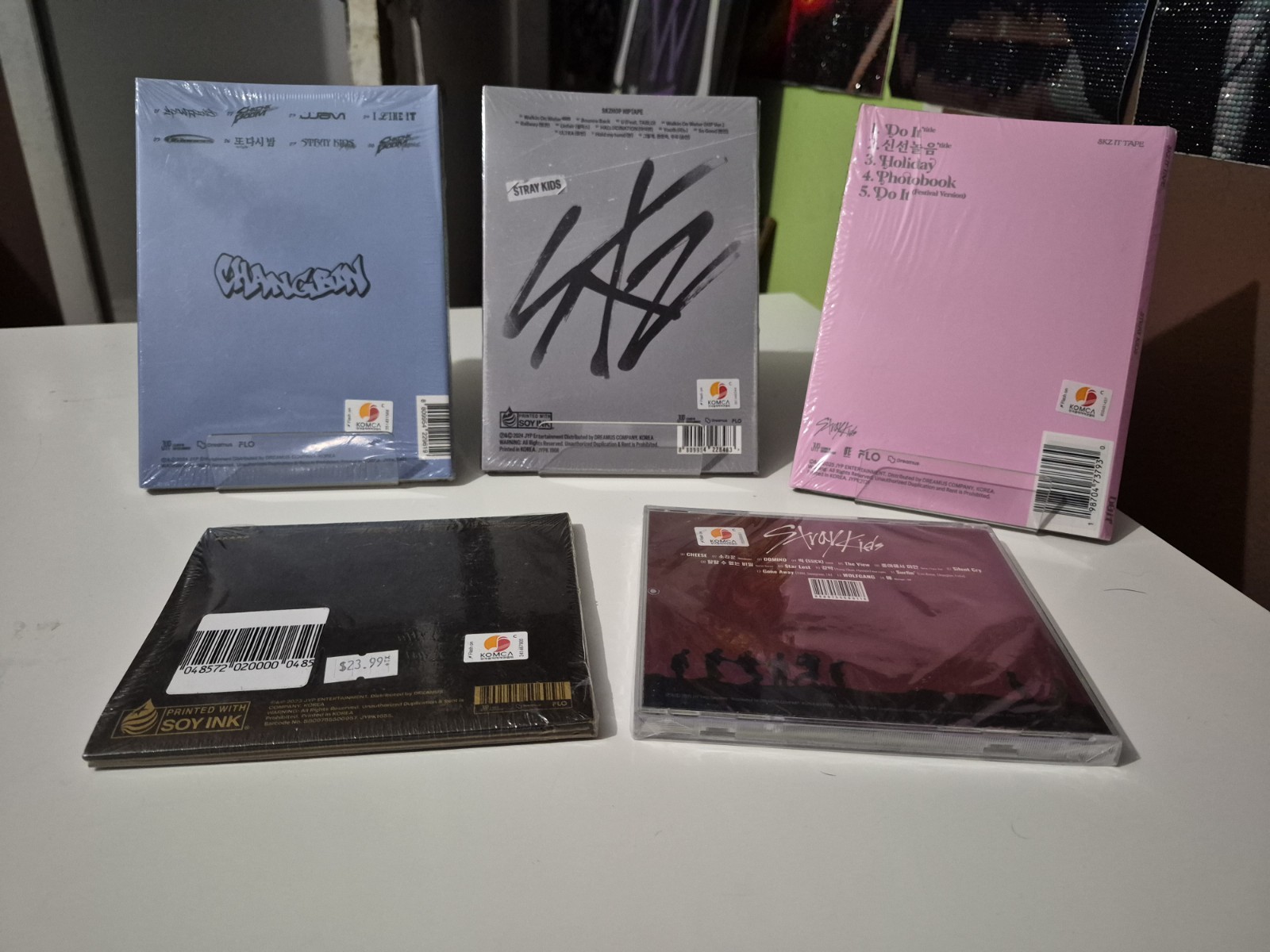 NEW Sealed Stray Kids 5 Cd Lot CHANGBIN Ate Hop Do It 5 Star & Noeasy Photocards