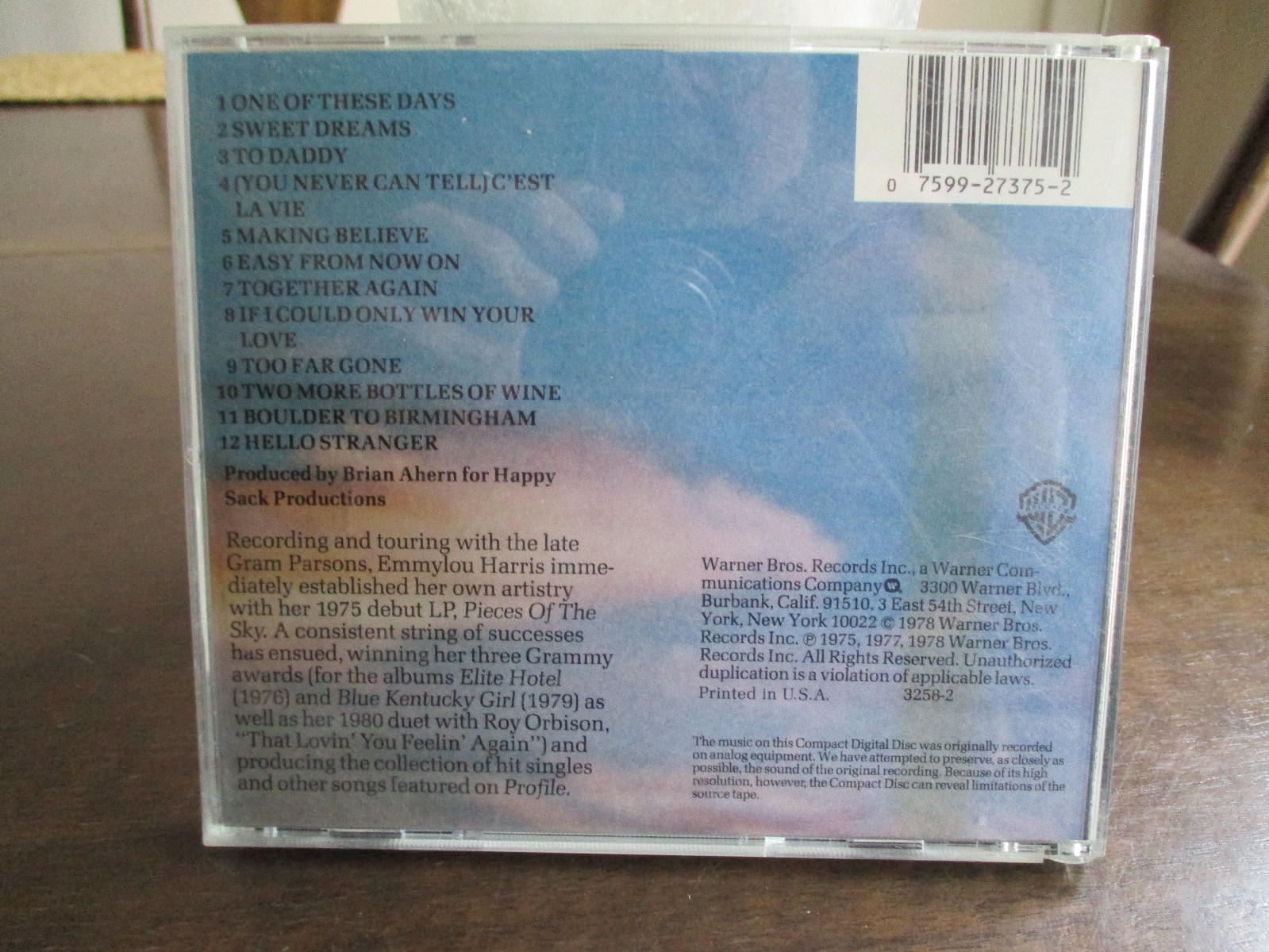 Emmylou Harris - Profile Best of - 1990 Reissue Warner Bros. Records CD NM $1.95