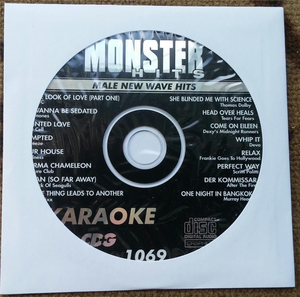 NEW WAVE KARAOKE CDG MALE 1980'S HITS MONSTER HITS MH1069 CULTURE CLUB cd+g cd