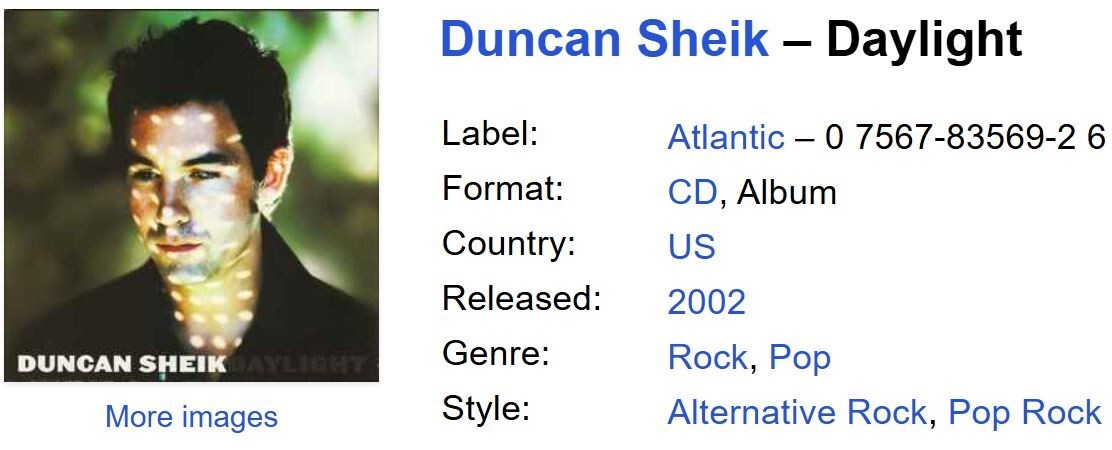 Duncan Sheik - Daylight (CD,2002,Atlantic,1st Edition) RARE 1st PRESSING! NEW!