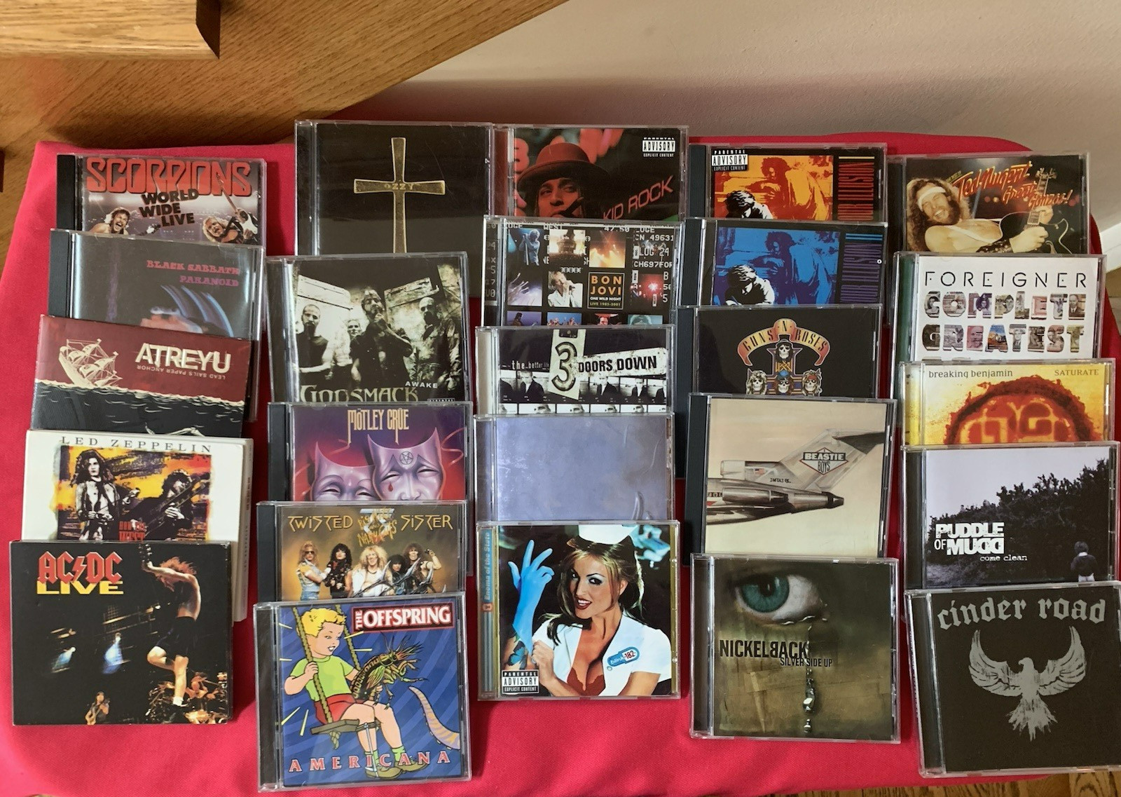37 Empty CD Jewel Cases / Digipak with Artwork Mostly Rock Mixed Lot No Discs