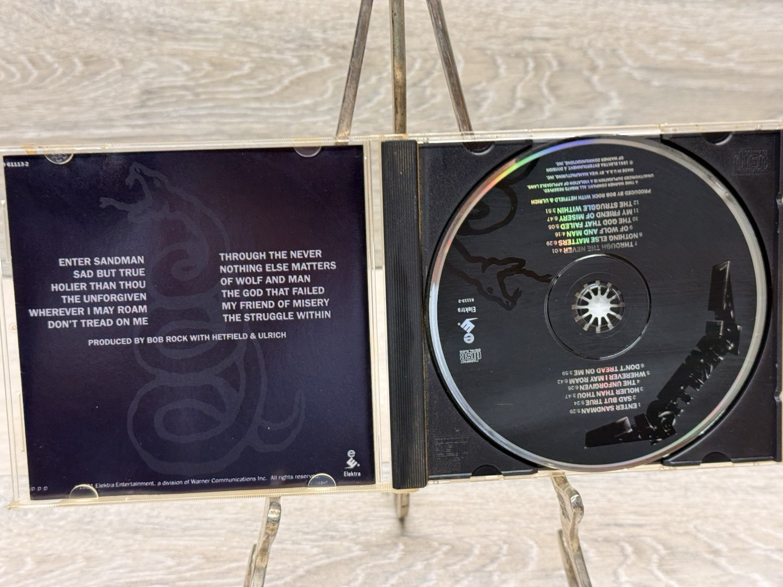 Metallica - Self Titled Black Album CD 1991 Elektra 9 61113-2 Heavy Metal