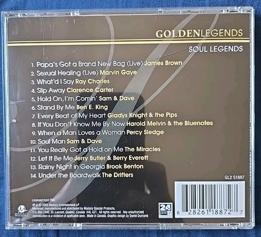 Golden Legends: Soul Legends by Various Artists (CD, Feb-2006, Madacy...