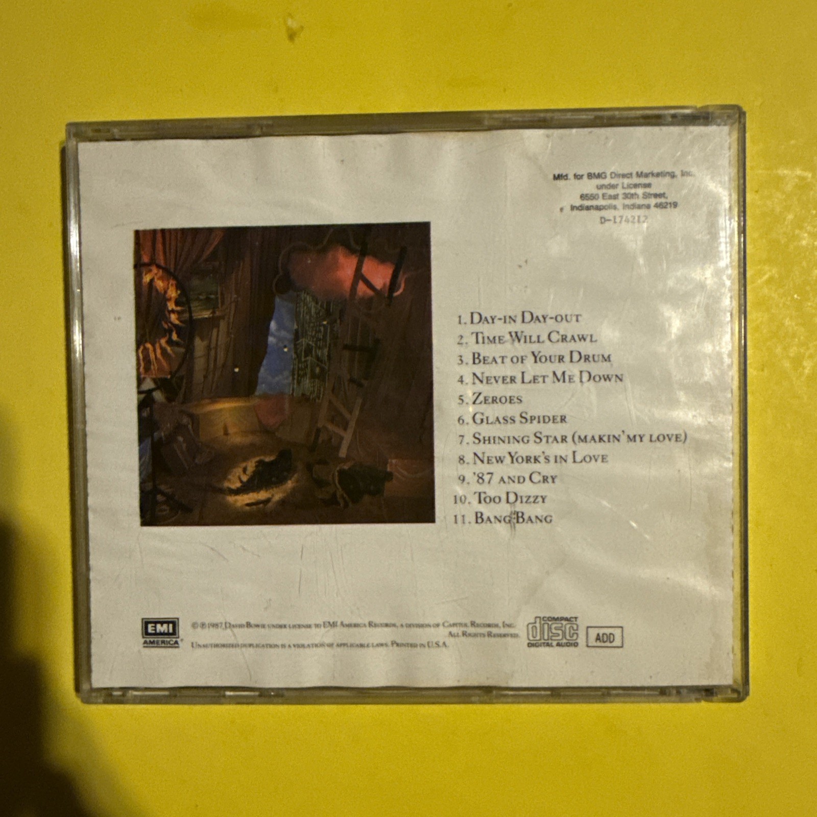 DAVID BOWIE NEVER LET ME DOWN (CD 1987) EMI - LIKE NEW - FAST FREE SHIPPING