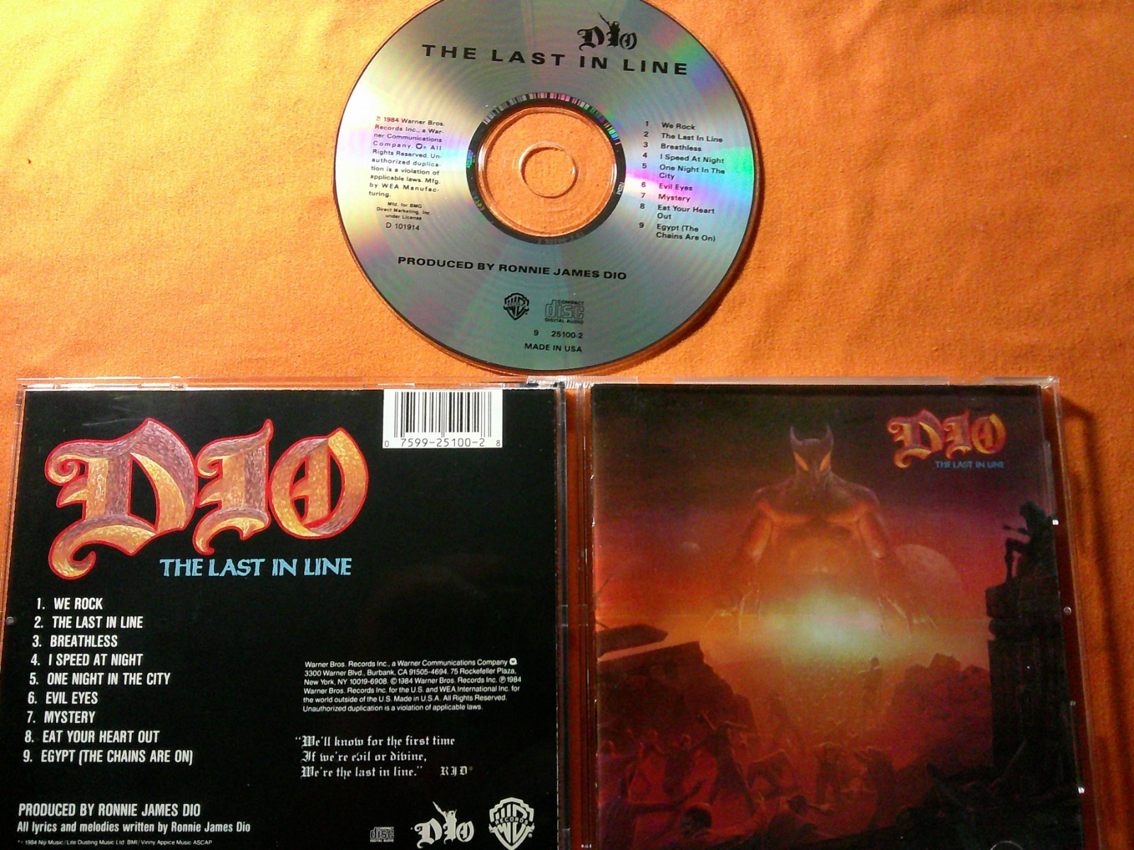 Dio - The Last In Line (1984 Warner Bros. 9 25100-2 US 1st Edition)
